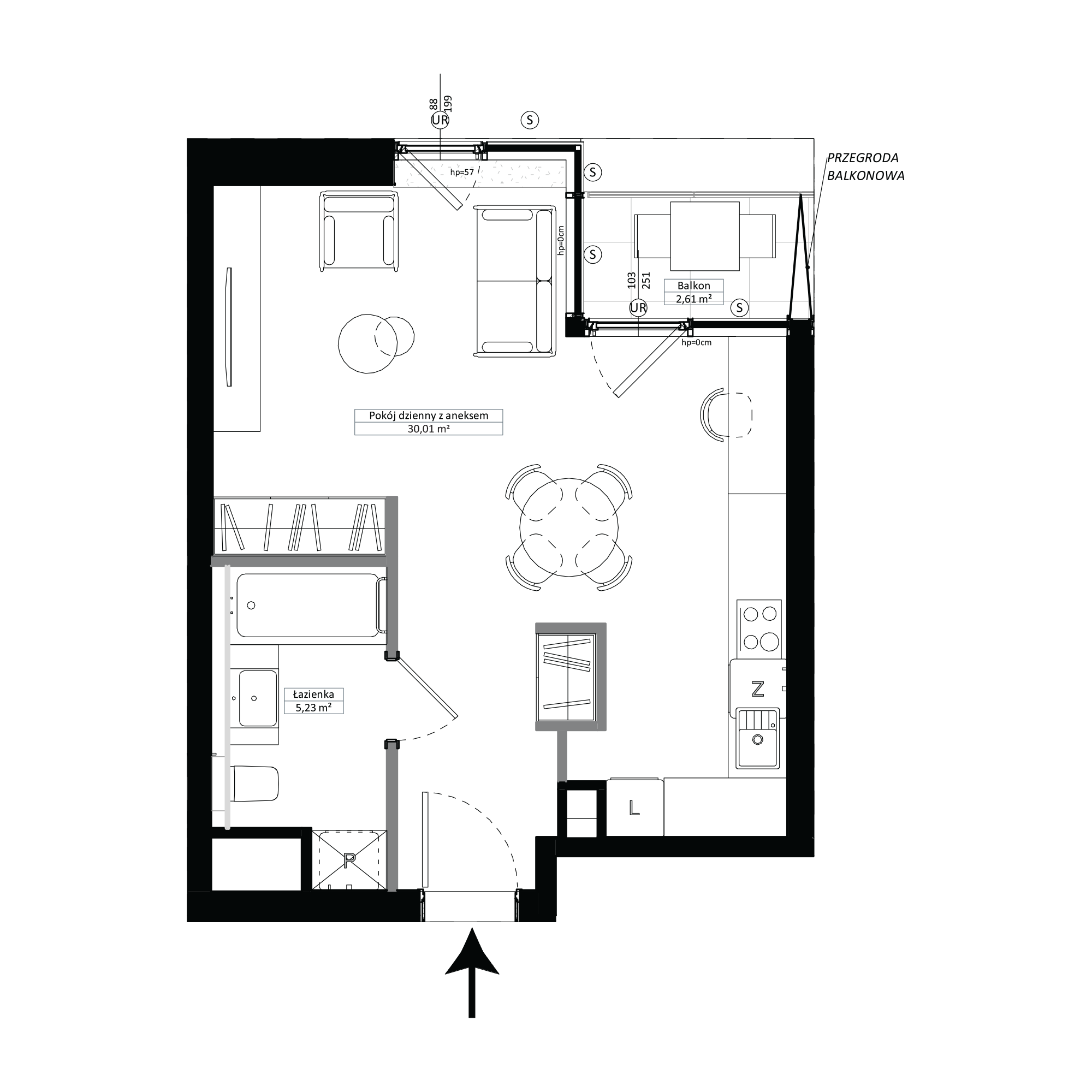 Pułaskiego 19 Poznań mieszkanie deweloperskie na 1 piętrze z 1 pokojem