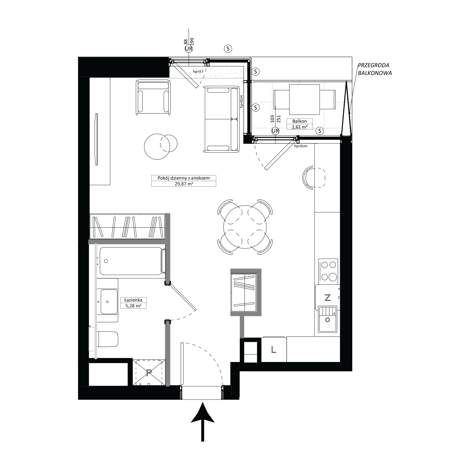 Pułaskiego 19 Poznań mieszkanie deweloperskie na 2 piętrze z 1 pokojem
