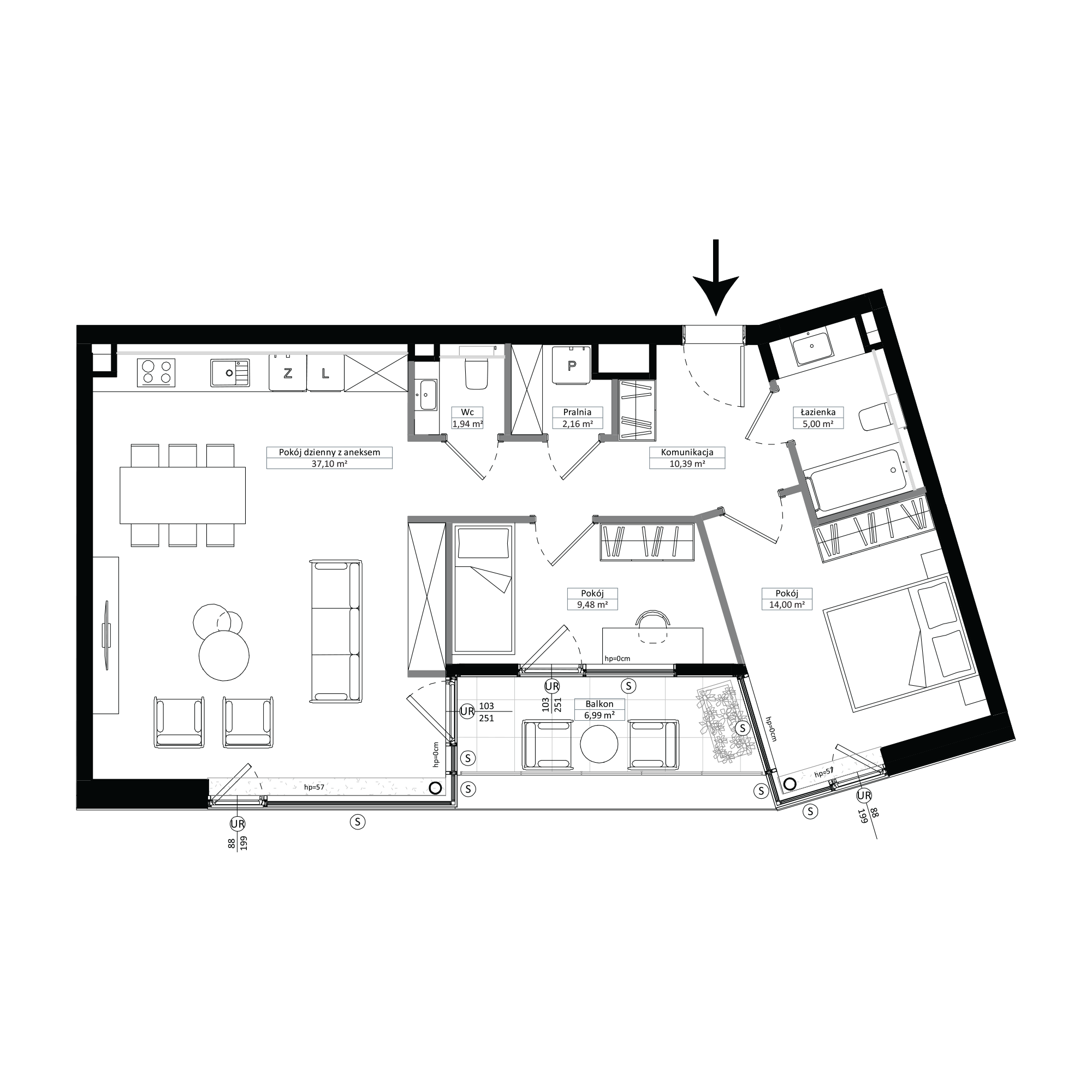 Pułaskiego 19 Poznań mieszkanie deweloperskie na 3 piętrze z 3 pokojami