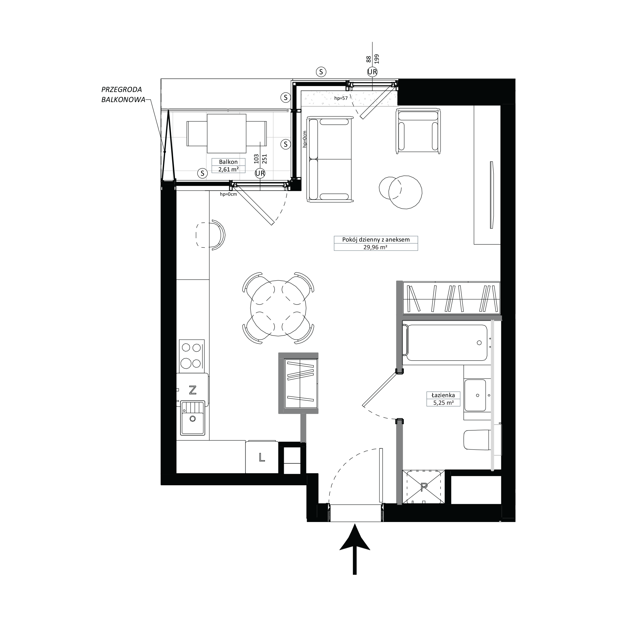 Pułaskiego 19 Poznań mieszkanie deweloperskie na 3 piętrze z 1 pokojem